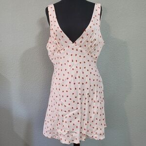 Zara Satin Strawberry Mini Dress